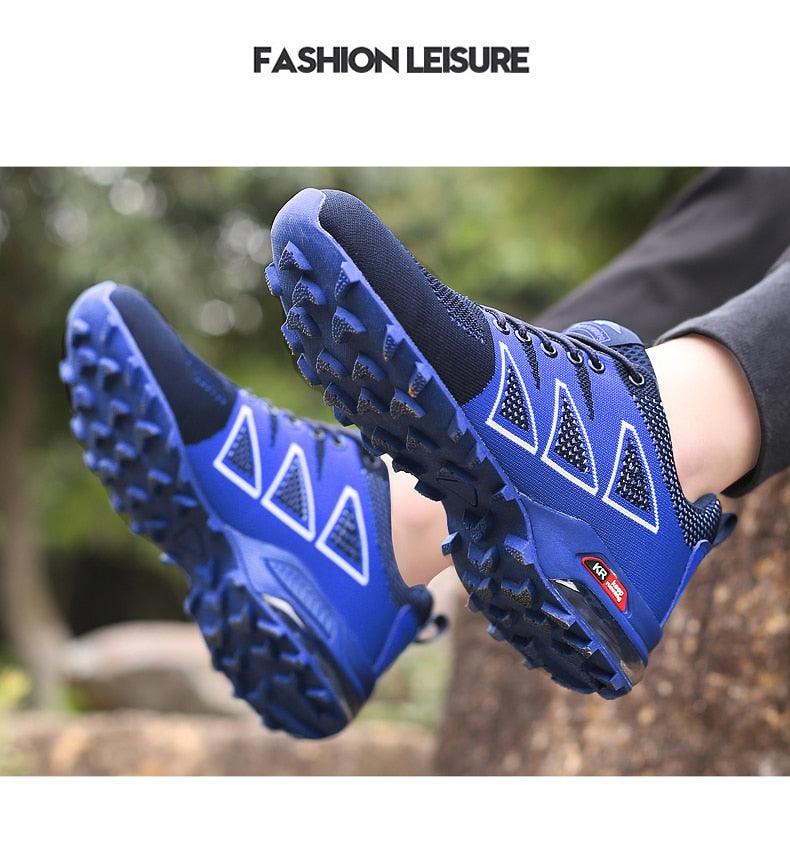 Cycling Mens Waterproof Outdoor Hiking Sneakers Men's Trail Running Shoes Fashion Hiking Sneakers For Men Tennis Cross Training Shoe Mens Casual Outdoor Walking Workout Footwear