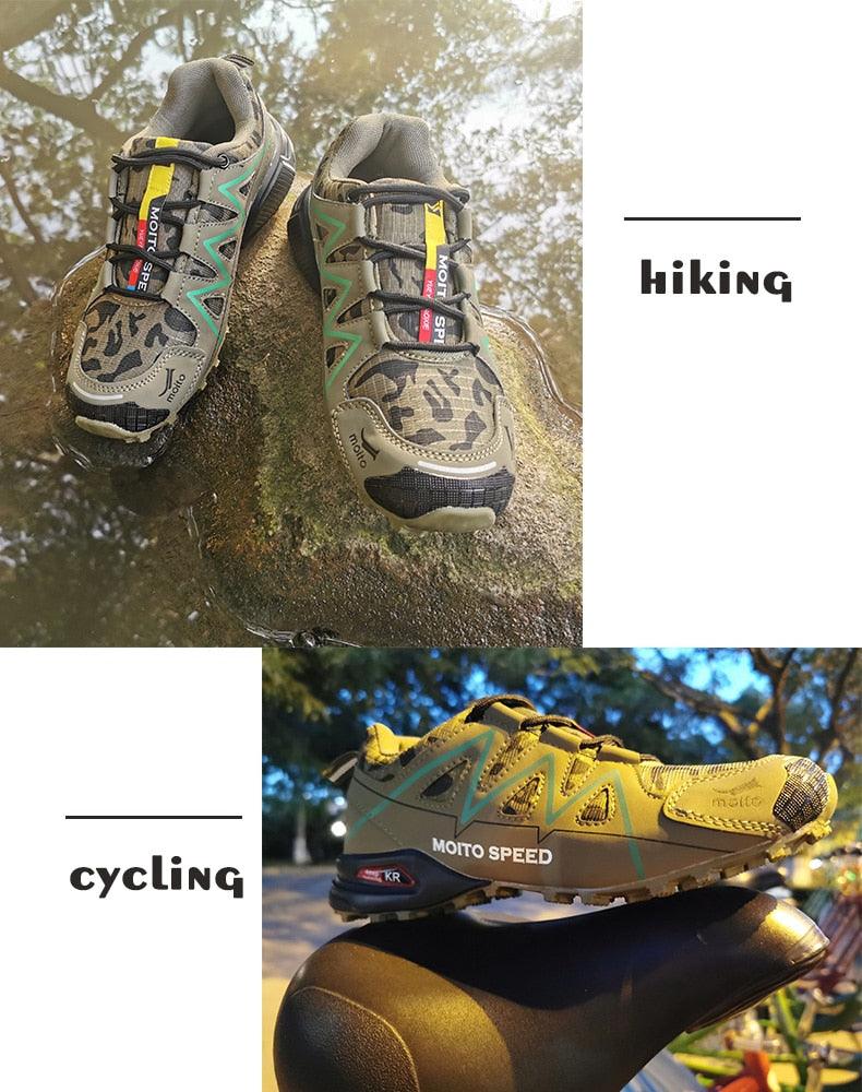 Cycling Mens Waterproof Outdoor Hiking Sneakers Men's Trail Running Shoes Fashion Hiking Sneakers For Men Tennis Cross Training Shoe Mens Casual Outdoor Walking Workout Footwear