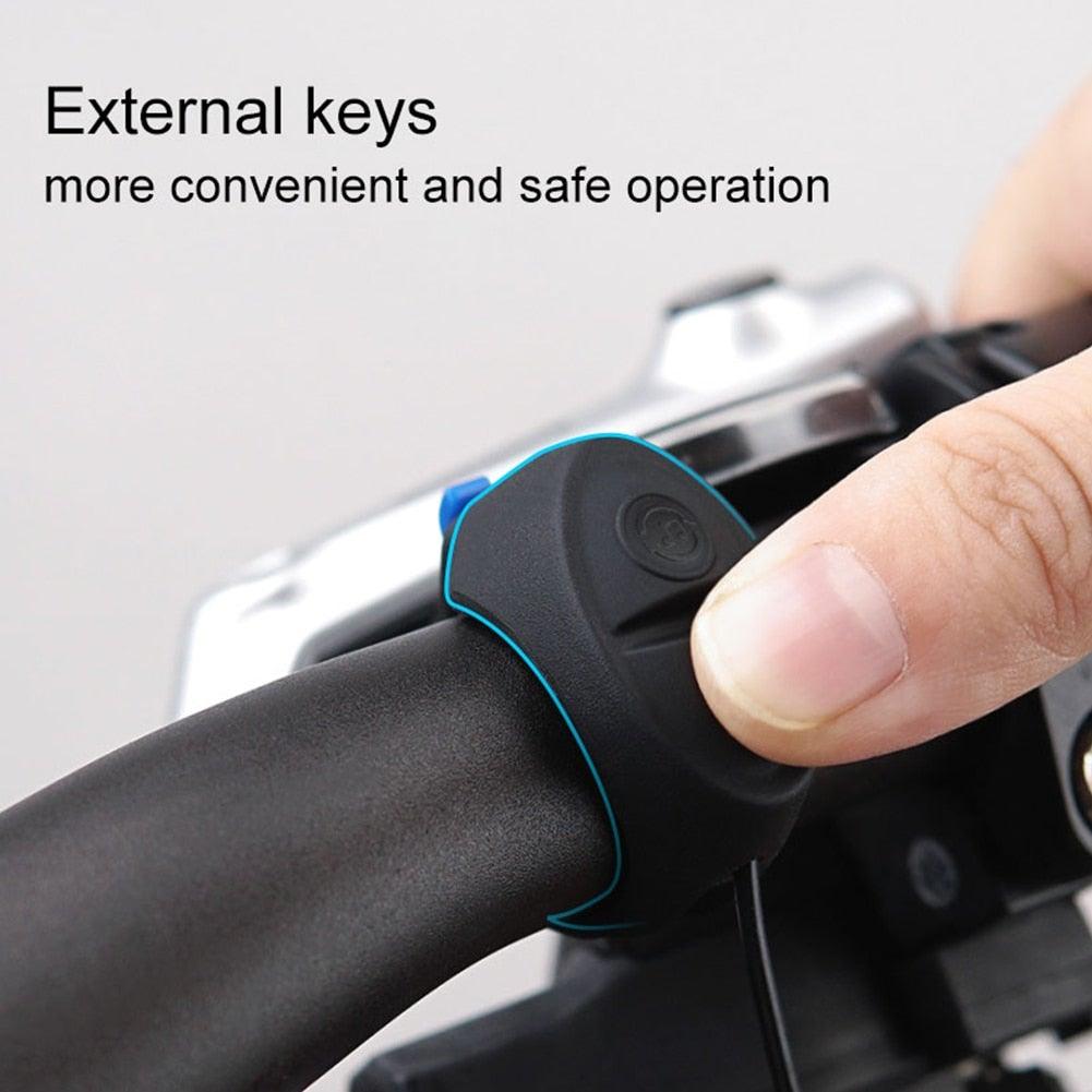 Cycling Mountain Road Bike Electronic Horn USB Rechargeable Electric Scooter Bicycle Handlebar Sound Alarm Ring Bell Outdoor Mini Bicycle Horn 130 db Loud Handlebar Cycling Alarm Alert Ring For Mountain Bike