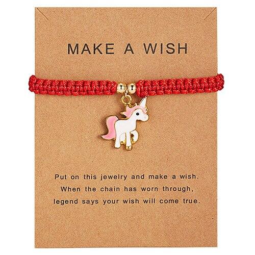 Delicate Gold Cute Animal Pendent Charm Bracelets Women Lucky Red String Friendship Wish Bracelets Jewelry Gift Adjustable Handmade Red String Rope Bracelet Animal Lucky Pony Charm Bracelets