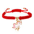 Delicate Gold Cute Animal Pendent Charm Bracelets Women Lucky Red String Friendship Wish Bracelets Jewelry Gift Adjustable Handmade Red String Rope Bracelet Animal Lucky Pony Charm Bracelets