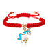 Delicate Gold Cute Animal Pendent Charm Bracelets Women Lucky Red String Friendship Wish Bracelets Jewelry Gift Adjustable Handmade Red String Rope Bracelet Animal Lucky Pony Charm Bracelets