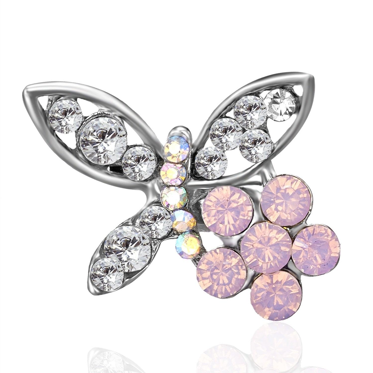 Delicate Rhinestone Butterfly Brooches Women Winged Butterfly Crystal Rhinestone Brooch Elegant Crystal Insect Brooch Fashion Wedding Party Jewelry Coat Accessories Beautiful Luxury Brooches Various Elegant Design