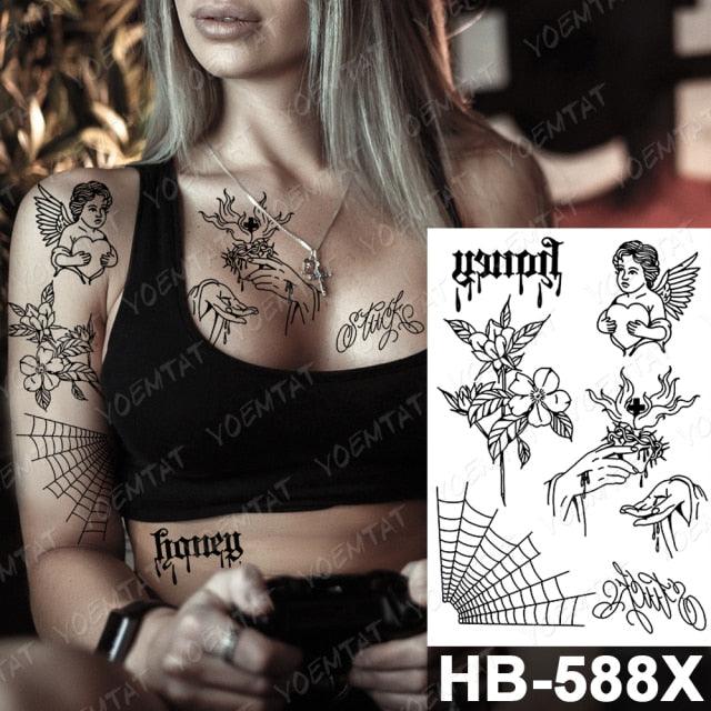 Different Stylish Waterproof Temporary Tattoo Sticker Heart Knife Angel Makeup Tattoos For Women Men - STEVVEX Beauty - 103, Animal Tattoo, Arm Tattoo, Back Tattoo, Beauty, Big Tattoo, Black Tattoos, Body Tattoo, Boys Tattoo, Butterfly Tattoo, Children Tattoo, Different Tattoo, Fashion Tattoo, Girls Tattoo, Leg Tattoo, Luxury Tattoo, Men Tattoo, Mens Tattoo, Stylish Tattoo, Tattoo, Tiger Tattoo, Waterproof Tattoo, Wolf Tattoo, Women Tattoo, Womens Tattoo - Stevvex.com