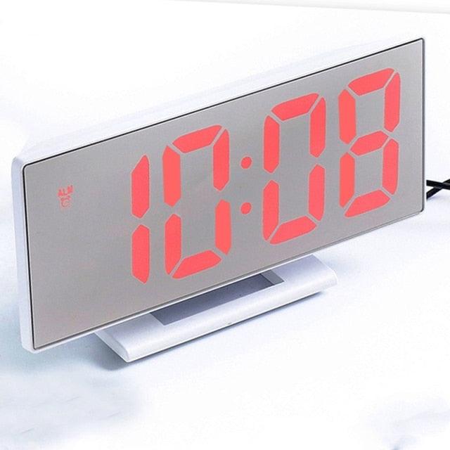 Digital Alarm Clock Alarm Clocks Adjustable Volume Alarm Clock for Bedroom Electronic 7 Inch Number Desktop Alarm Clocks For Kids Bedroom LED Screen  for Kids Bedroom Temperature Snooze Function Desk Table Clock LED Clock Electronic Watch Table