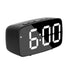 Digital Alarm Clock Digital Clock Large Display LED Alarm Electric Clocks Mirror Surface 3 Levels Brightness Dual USB LED Curved Surface Mirror Electronic Table Clock Large Screen Snooze Desktop Clock For Home Decoration