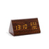 Digital Clock LED Wooden Alarm Clock Digital Alarm Clock with Wooden Electronic LED Time Display 3 Alarm Settings Humidity & Temperature Detect Wood Made Electric Clocks Table Sound Control Electronic Clocks Desktop USB/AAA Powered Home Table Decor