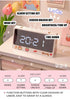 Digital Clock Table Clock Snooze Alarm Cute Silent Mirror Clock Student Desktop Mirror Surface LED Alarm Clock with USB Charger 12/24H Easy Snooze Function Adjustable Brightness Alarm Clocks for Bedroom LED Clock Electronic Clock for Children