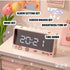 Digital Clock Table Clock Snooze Alarm Cute Silent Mirror Clock Student Desktop Mirror Surface LED Alarm Clock with USB Charger 12/24H Easy Snooze Function Adjustable Brightness Alarm Clocks for Bedroom LED Clock Electronic Clock for Children