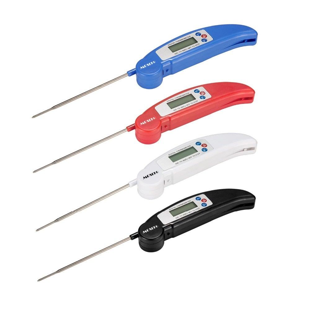 Digital Foldable Thermometer Food BBQ Meat Oven Instant Read Food Thermometer For Cooking Digital Kitchen Thermometer Probe With Backlight & Reversible Display Cooking Thermometer For Folding Kitchen Thermometer For Cooking Water Oil Grill Tools