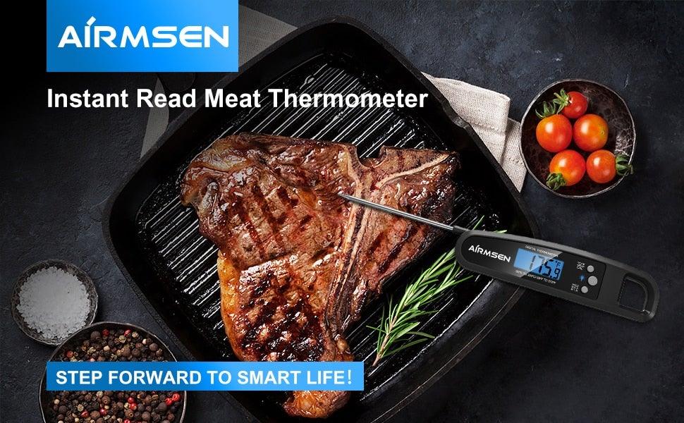 Digital Kitchen Food Thermometer For Meat Water Milk Cooking Oven Cooking Food Min Max Thermometer Magnetic Waterproof with Backlight for Adults Kitchen Grill Steak Out Food Probe BBQ Electronic Oven Thermometer Kitchen Tools