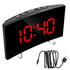 Digital Table Clock Digital Alarm Clock LED Bedside Clock Dual Alarm Adjustable Volume Alarm Clock for Bedroom  Electronic 7 Inch Number Desktop Alarm Clocks For Kids Bedroom LED Screen Curved Dimmable Mirror