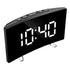 Digital Table Clock Digital Alarm Clock LED Bedside Clock Dual Alarm Adjustable Volume Alarm Clock for Bedroom  Electronic 7 Inch Number Desktop Alarm Clocks For Kids Bedroom LED Screen Curved Dimmable Mirror