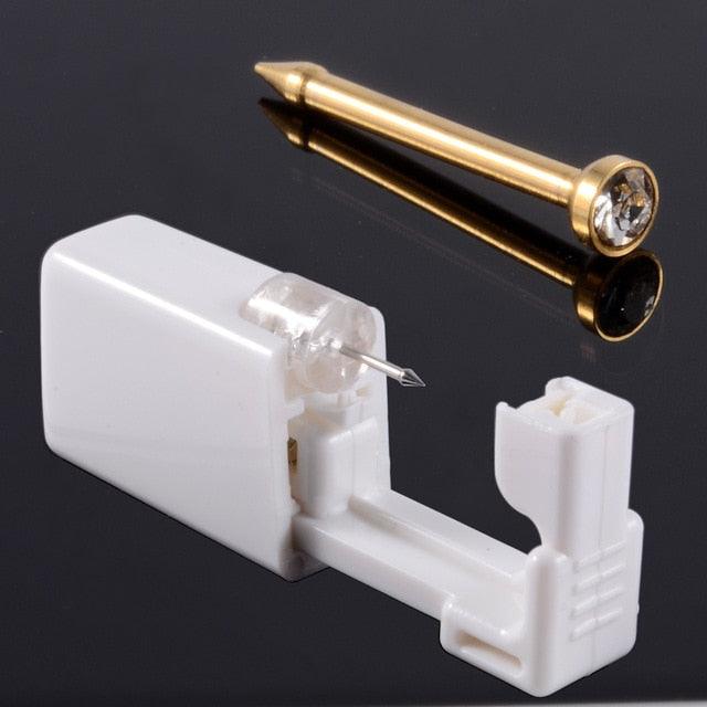 Disposable Safe Sterile Piercing Unit For Gem Nose Studs Piercing Gun Piercer Tool Machine Kit Earring Gun Stud Earrings with CZ Ear Stud Kits New Generation Ear Piercing Kits Body Piercing Jewelry Stud Body Jewelry