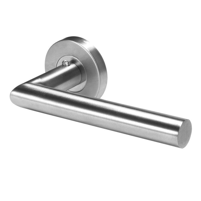 Door Handle Set Stainless Steel Lock Interior Home Door Handle Lock Durable Adjustable Latch Door Handle Lever With Modern Contemporary Slim Round Design For Home Bedroom Bathroom