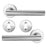 Door Handle Set Stainless Steel Lock Interior Home Door Handle Lock Durable Adjustable Latch Door Handle Lever With Modern Contemporary Slim Round Design For Home Bedroom Bathroom