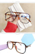 Double Beam Anti Blue Light Glasses Frame Women Men Anti Eyestrain Computer Reading TV Glasses Stylish Frame Anti Glasses Men And Women  Retro Big Frame Myopia Eyeglasses Oversized Mirror Frame