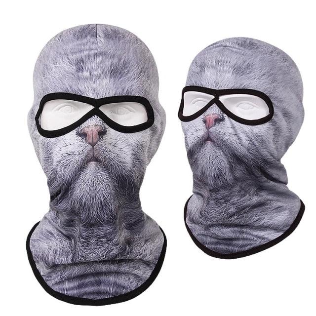 Double Eye Hole Animal Head Hat Horror Role-Playing Full Face Mask Riding Hunting Balaclava Sweat-Absorbent And Breathable Scarf Dustproof Headgear Unisex Cycling Equipment Racing Breather Mask Tactical Airsoft Cap Scarf Mask Ski Hat Spring Summer For Men