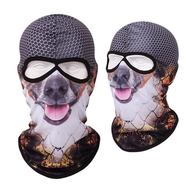 Double Eye Hole Animal Head Hat Horror Role-Playing Full Face Mask Riding Hunting Balaclava Sweat-Absorbent And Breathable Scarf Dustproof Headgear Unisex Cycling Equipment Racing Breather Mask Tactical Airsoft Cap Scarf Mask Ski Hat Spring Summer For Men