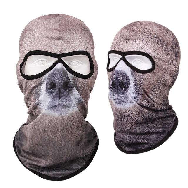 Double Eye Hole Animal Head Hat Horror Role-Playing Full Face Mask Riding Hunting Balaclava Sweat-Absorbent And Breathable Scarf Dustproof Headgear Unisex Cycling Equipment Racing Breather Mask Tactical Airsoft Cap Scarf Mask Ski Hat Spring Summer For Men