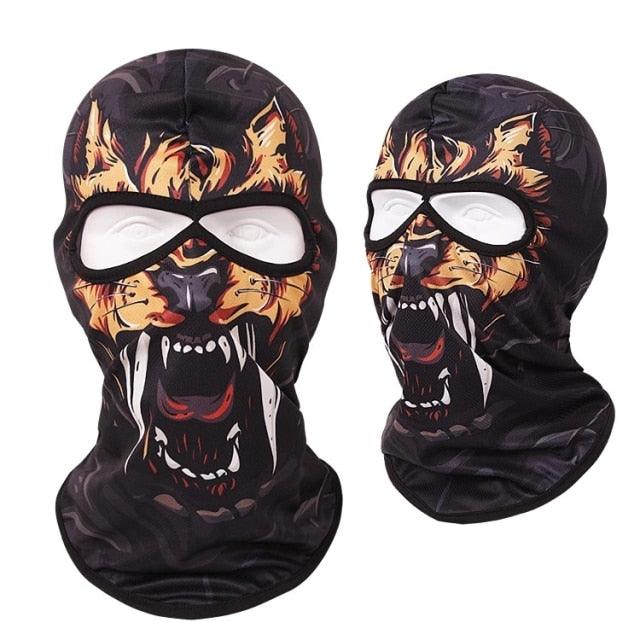 Double Eye Hole Animal Head Hat Horror Role-Playing Full Face Mask Riding Hunting Balaclava Sweat-Absorbent And Breathable Scarf Dustproof Headgear Unisex Cycling Equipment Racing Breather Mask Tactical Airsoft Cap Scarf Mask Ski Hat Spring Summer For Men