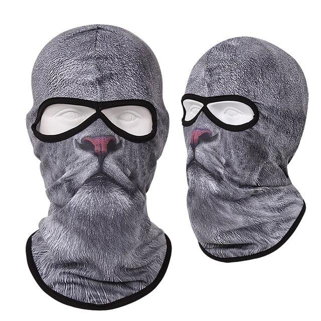 Double Eye Hole Animal Head Hat Horror Role-Playing Full Face Mask Riding Hunting Balaclava Sweat-Absorbent And Breathable Scarf Dustproof Headgear Unisex Cycling Equipment Racing Breather Mask Tactical Airsoft Cap Scarf Mask Ski Hat Spring Summer For Men