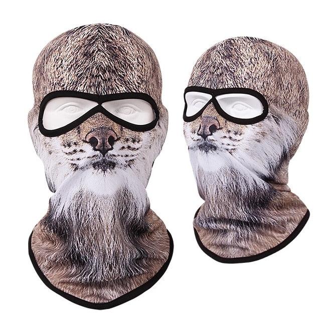 Double Eye Hole Animal Head Hat Horror Role-Playing Full Face Mask Riding Hunting Balaclava Sweat-Absorbent And Breathable Scarf Dustproof Headgear Unisex Cycling Equipment Racing Breather Mask Tactical Airsoft Cap Scarf Mask Ski Hat Spring Summer For Men