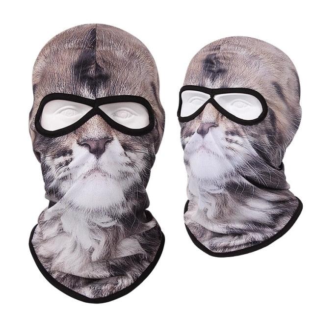 Double Eye Hole Animal Head Hat Horror Role-Playing Full Face Mask Riding Hunting Balaclava Sweat-Absorbent And Breathable Scarf Dustproof Headgear Unisex Cycling Equipment Racing Breather Mask Tactical Airsoft Cap Scarf Mask Ski Hat Spring Summer For Men