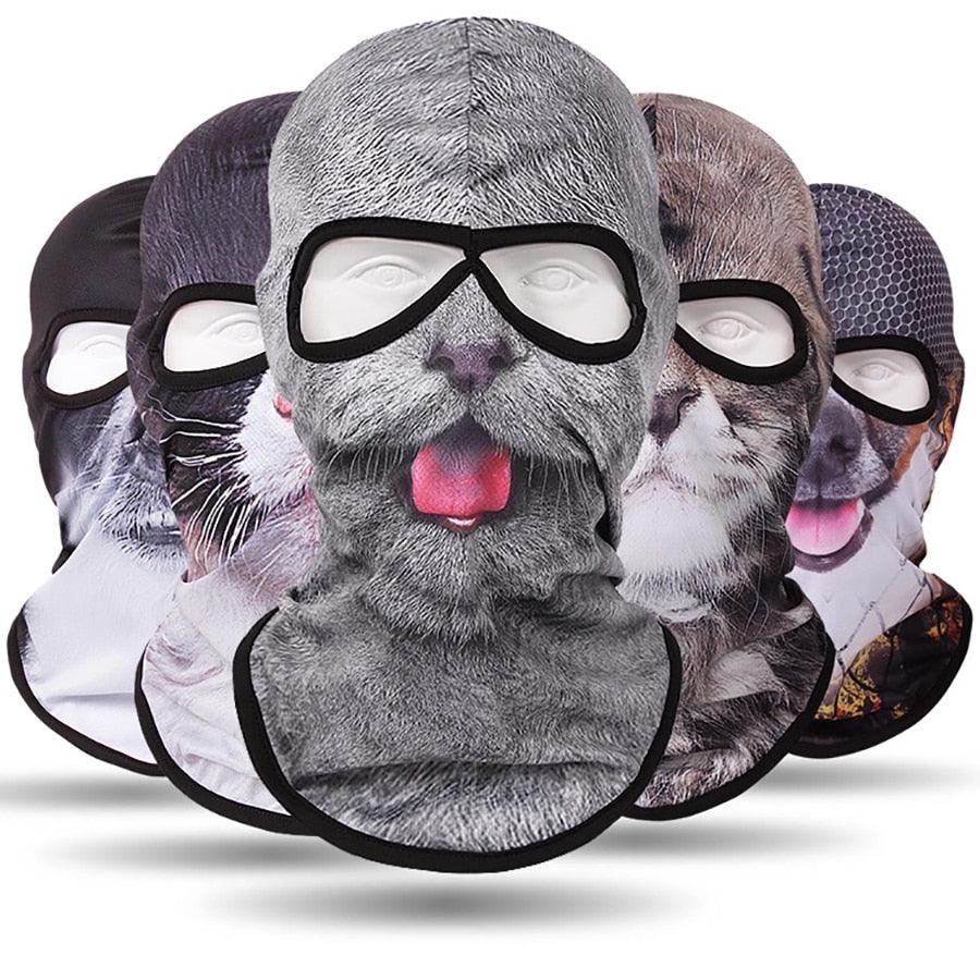 Double Eye Hole Animal Head Hat Horror Role-Playing Full Face Mask Riding Hunting Balaclava Sweat-Absorbent And Breathable Scarf Dustproof Headgear Unisex Cycling Equipment Racing Breather Mask Tactical Airsoft Cap Scarf Mask Ski Hat Spring Summer For Men