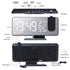 Dual Loud Smart Alarm Clock Projection for Bedroom Radio Digital Alarm Clock Projection Digital Alarm Clock for Bedrooms Radio Alarm Clock with Projection on Ceiling Dual Alarms with USB Charger Large Mirror LED Display