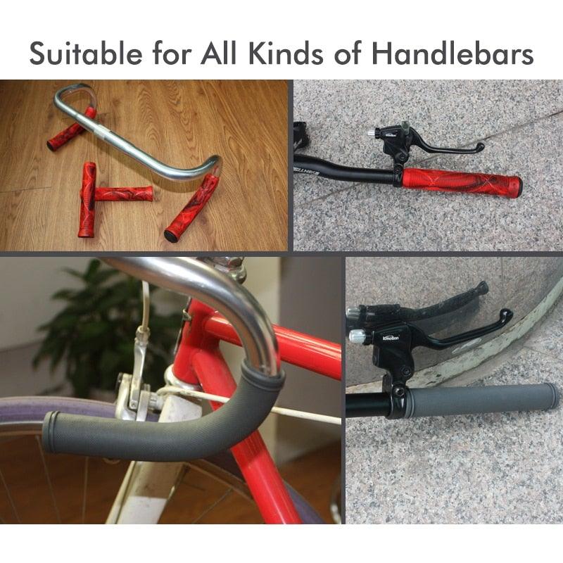 Durable Anti Slip Scooter Grips Soft Bike Handlebar Grips Anti-Slip Bicycle Grips Freestyle Cycling Grips Race Mountain Bike Handlebar Grips Single Lock-On Ring Collar Bicycle Handle Bar