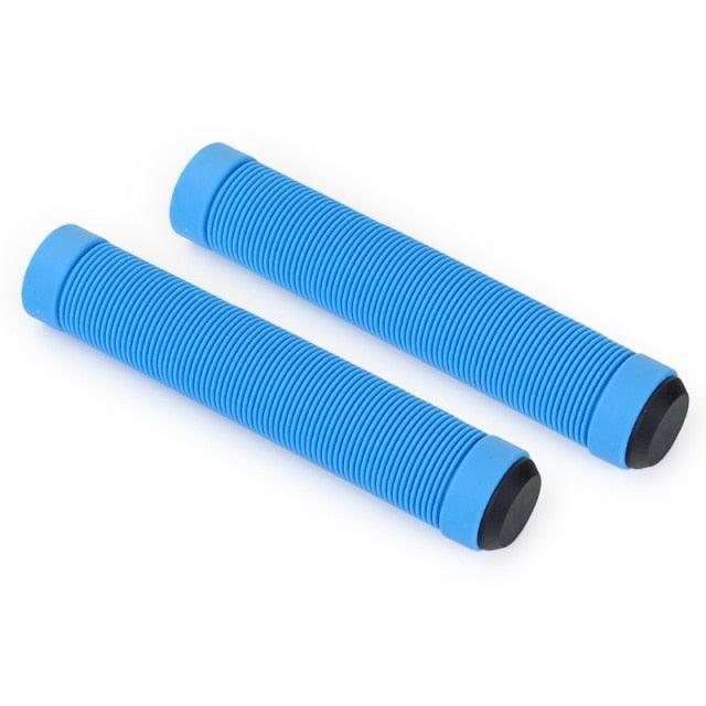 Durable Anti Slip Scooter Grips Soft Bike Handlebar Grips Anti-Slip Bicycle Grips Freestyle Cycling Grips Race Mountain Bike Handlebar Grips Single Lock-On Ring Collar Bicycle Handle Bar