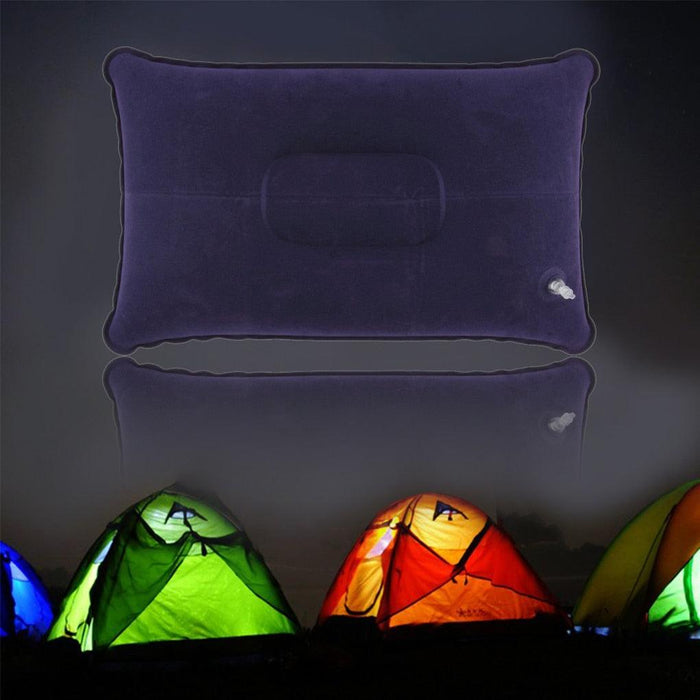 Durable Portable Fold Outdoor Travel Sleep Pillow Air Inflatable Cushion Break Travel Plane Hotel Rest Ultralight Inflatable PVC Nylon Air Pillow Sleep Cushion Travel Bedroom Hiking Beach Car Plane Head Rest Support Pillows Ultralight Inflatable Pillow