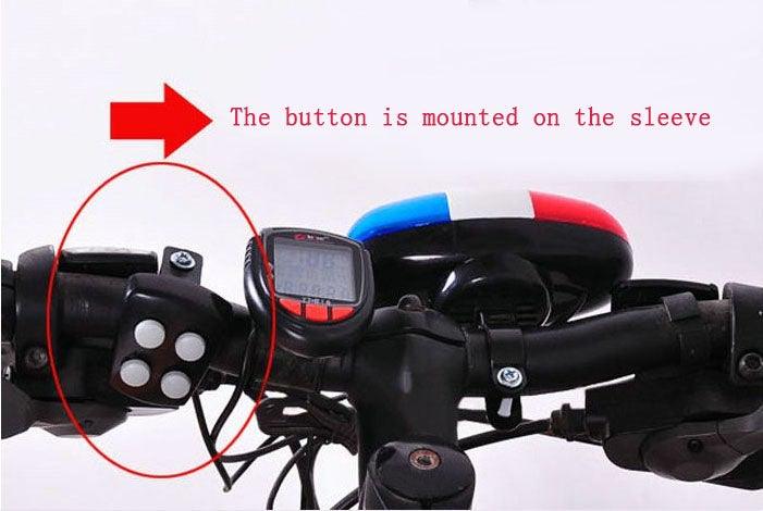 Durable Waterproof Multifunction Cycle Lamp 4 Loud Siren Sound Trumpet Police 6 LED Light Electronic Siren Bike Bell Battery Bike Bicycle Police Strobe Blue Red Bicycle Safety Light Loud Siren Sound Cycling Horn Bells