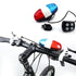 Durable Waterproof Multifunction Cycle Lamp 4 Loud Siren Sound Trumpet Police 6 LED Light Electronic Siren Bike Bell Battery Bike Bicycle Police Strobe Blue Red Bicycle Safety Light Loud Siren Sound Cycling Horn Bells