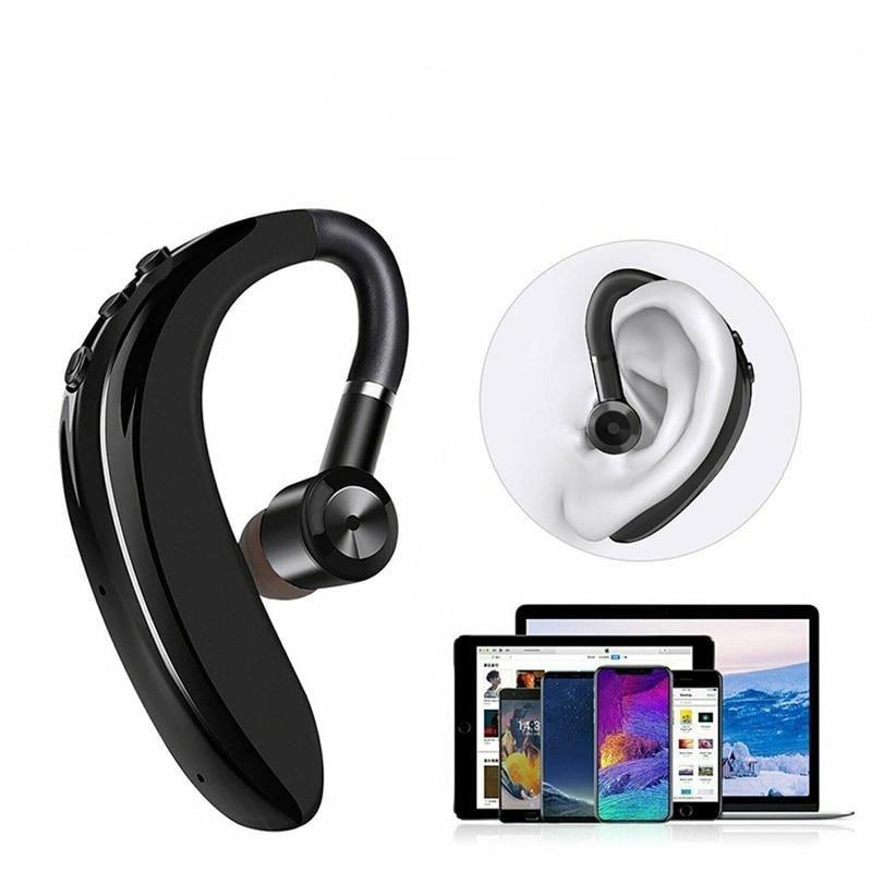 Ear Hook Bluetooth Wireless Headphone Single Ear Hook Business Headphones Wireless Bluetooth Noise Isolating Earbuds With Microphone Clear Calls Handsfree Sports Earbud Comfortable Painless Wearing Ergonomic Design