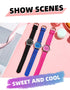 Easy To Read Quartz Watches Nylon Strap Sweat Proof Movement Analog Watch For Girls Boys Teens Minimalist Wrist Watch With Soft Band Learning Time Watch First Watch Soft Cloth Strap