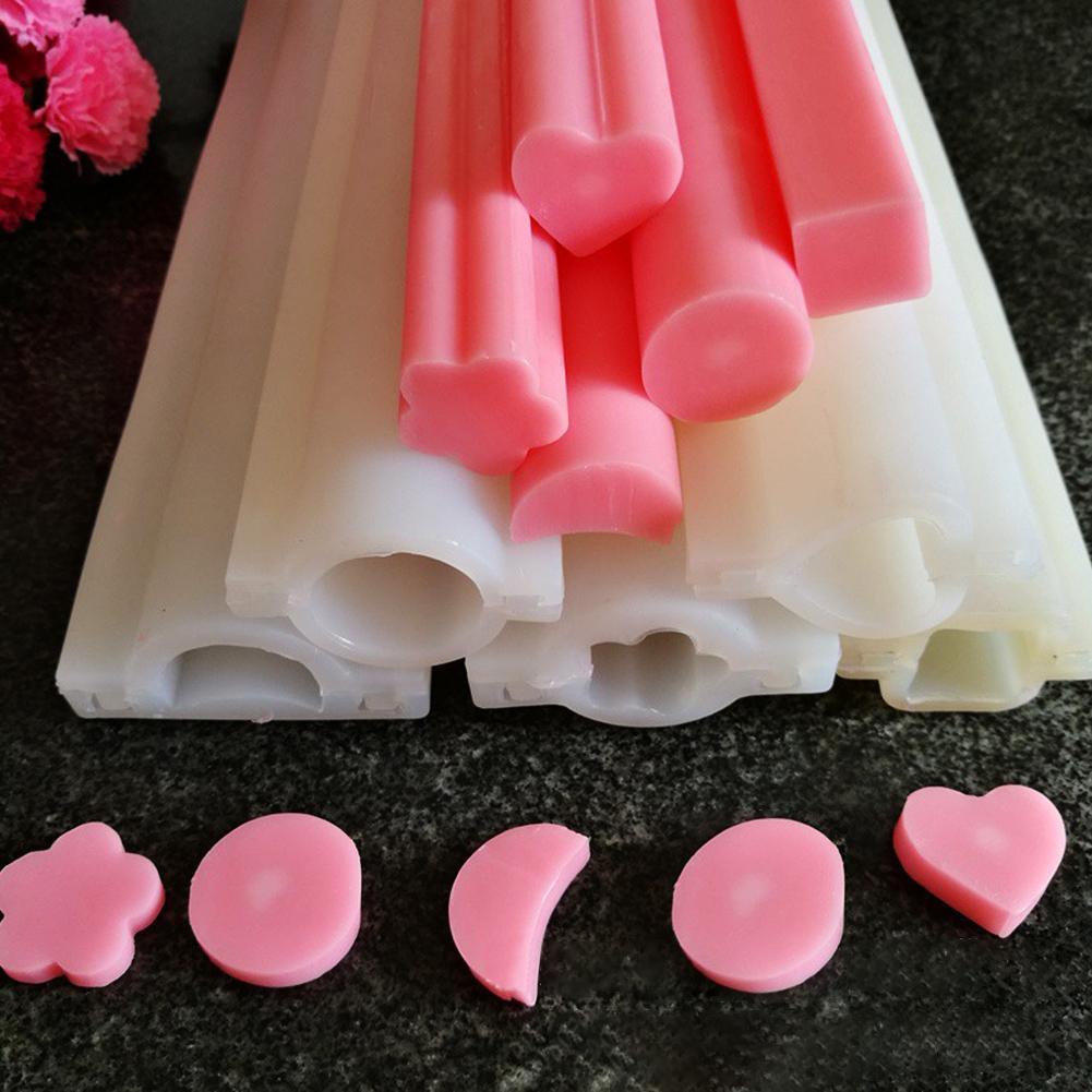 Eco-Friendly Reusable Dolphin Round Heart Shape Non-Stick Silicone Tube Soap Mold Pipe Handmade Cake Baking Tool Easy Clean 1 PC Heart Shaped Silicone Mold Tube Mold Handmade Soap Mold Candle Mold