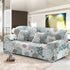 Elastic Sofa Cover For Living Room Stretch Combination Slipcovers Flowers Printed Sectional Couch Covers 1/2/3/4 Seater Floral Pattern Sofa Cover With Separate Cushion Cover Stretch Armchair Slipcover Washable Furniture Protector