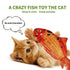 Electric Cat Toy 3D Fish USB Charging Simulation Fish Cat Toys for Cats Pet Toy cat supplies Pet Catnip Toy Moving Cat Kicker Fish Realistic Plush Electric Wagging Fish Motion Kitten Toy Funny Interactive Fish Cat Toys for Cat Exercise