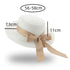 Elegant Adult Bucket Hat Beach Summer Straw Hats for Women Beach Sun Straw Hat Wide Luxury Comfortable Hat  Flat Top Ribbon Bowknot Elegant Luxury Women Summer Hat 56-58cm