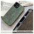 Elegant Black Green Leather Phone Case For iPhone 13 12 11 Pro Max Mini Business Soft Shockproof Back Cover Leather Case for iPhone Durable Lightweight Shockproof Slim Back Cover Compatible with iPhone