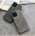 Elegant Black Green Leather Phone Case For iPhone 13 12 11 Pro Max Mini Business Soft Shockproof Back Cover Leather Case for iPhone Durable Lightweight Shockproof Slim Back Cover Compatible with iPhone