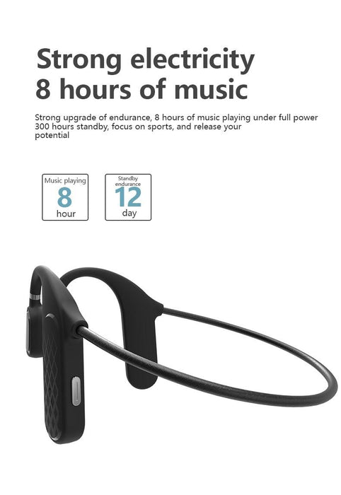 Elegant Black Headphones Wireless Earphones For Workouts And Running Bluetooth Headphones With Mic Grey Bluetooth 5.0 Bone Conduction Earphone Waterproof Sport Headphone Bluetooth Headsets Wireless Headphones Music Handsfree Design