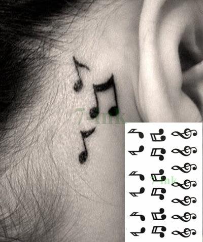 Elegant Black Music Notes Waterproof Sticker Tattoos Temporary Chest Shoulder Tattoos For Men Women - STEVVEX Beauty - 103, Arm Tattoo, Beauty, Bird Tattoo, Black Tattoos, Body Tattoo, Boys Tattoo, Butterfly Tattoo, Face Tattoo, Fashion Tattoo, Flower Tattoo, Girls Tattoo, Leg Tattoo, Luxury Tattoo, Make up Tattoo, Men Tattoo, Mens Tattoo, Modern Tatoos, Music Notes Tattoo, Stylish Tattoo, Tattoo, Waterproof Tattoo, Women Tattoo, Womens Tattoo - Stevvex.com