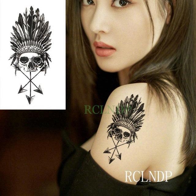 Elegant Black Waterproof Temporary Tattoo Stickers Moon Hill Modern Body Art Stickers Hand Foot High Quality For Womens - STEVVEX Beauty - 103, 3D Tattoo, Animal Tattoo, Arm Tattoo, Back Tattoo, Beauty, Black Tattoos, Body Tattoo, Fashion Tattoo, Flower Tattoo, Girls Tattoo, Men Tattoo, Mens Tattoo, Modern Tattoo, Party Tattoo, Realistic Tattoo, Stylish Tattoo, Tattoo, Waterproof Tattoo, Wolf Tattoo, Women Tattoo, Womens Tattoo - Stevvex.com