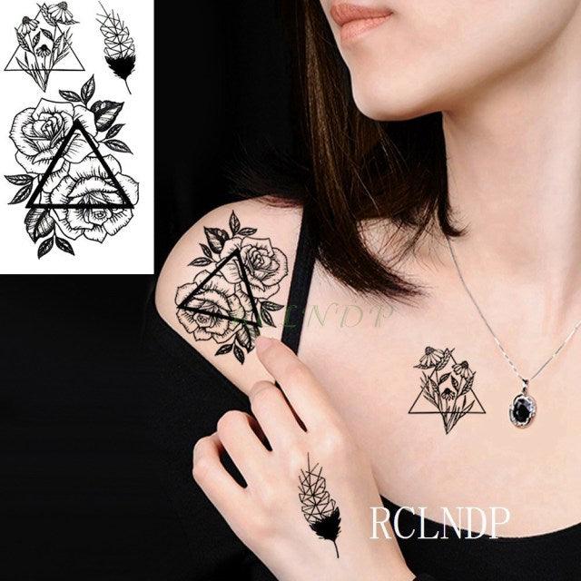 Elegant Black Waterproof Temporary Tattoo Stickers Moon Hill Modern Body Art Stickers Hand Foot High Quality For Womens - STEVVEX Beauty - 103, 3D Tattoo, Animal Tattoo, Arm Tattoo, Back Tattoo, Beauty, Black Tattoos, Body Tattoo, Fashion Tattoo, Flower Tattoo, Girls Tattoo, Men Tattoo, Mens Tattoo, Modern Tattoo, Party Tattoo, Realistic Tattoo, Stylish Tattoo, Tattoo, Waterproof Tattoo, Wolf Tattoo, Women Tattoo, Womens Tattoo - Stevvex.com