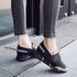 Elegant Black Women Slip-On Casual Thicken Sneakers Soft Soled Slip On Walking Shoes Lightweight Casual Running Sneakers  Flats Casual Walking Espadrilles For Women