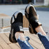 Elegant Black Women Sneakers Vulcanized Shoes Ladies Casual Shoes Breathable Walking Mesh Flats Sport Running Women's Lightweight Simple Espadrilles Everyday Walking Fashion Shoes