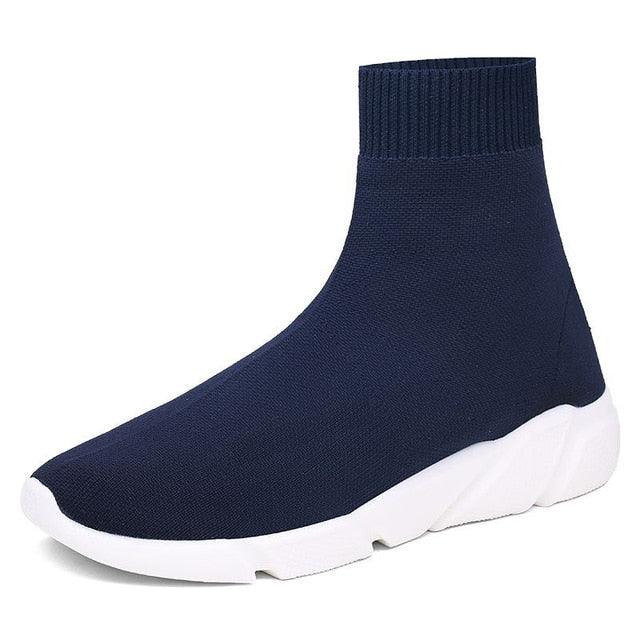 Elegant Black Womens Socks Sneakers Trainers Women Slip-on Stretch Black Sneakers Lightweight Breathable Walking Shoes Running Shoes Mesh Workout Casual Sports Sneakers